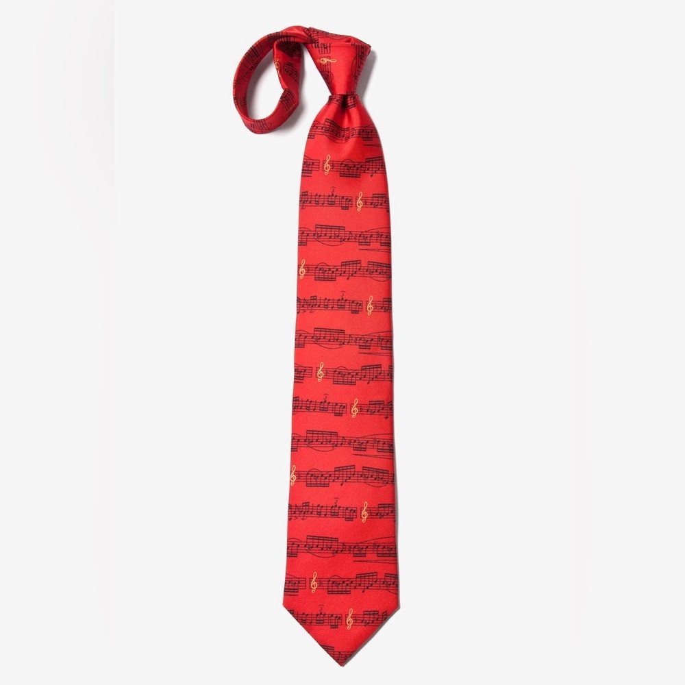 Alynn Red Musical Note Tie